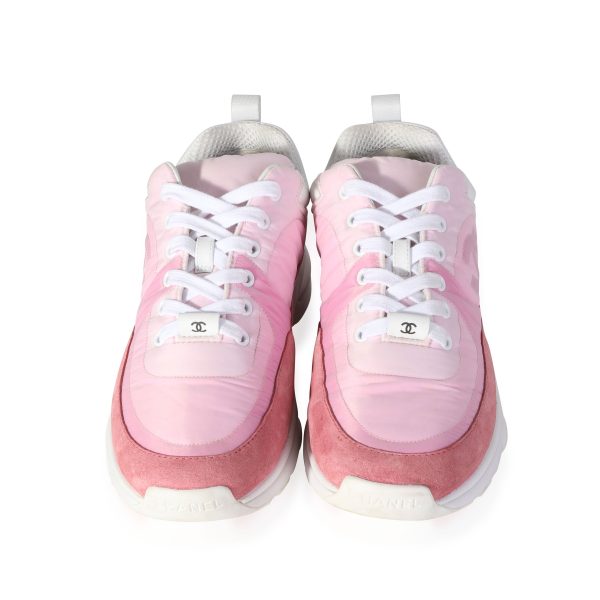 119289 pv Chanel Wmns Suede Calfskin Sneaker Pale Pink 75 US