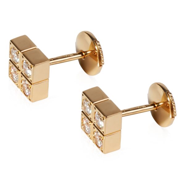 119369 sv bbe448eb 30f3 4551 aabc aa235bedcd73 Cartier Square Diamond Earrings in 18k Yellow Gold 050 CTW