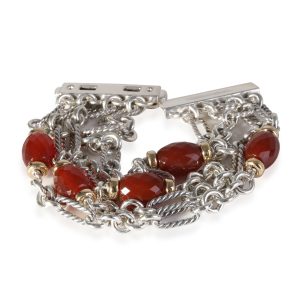 David Yurman Carnelian Bracelet in 18kt Yellow GoldSterling Silver Balenciaga Hardware 20 Small Tote Bag Brown