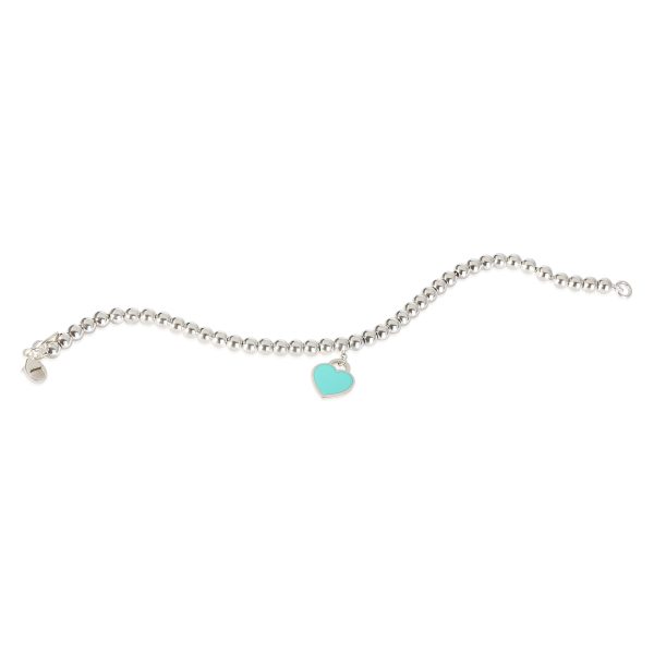 119542 pv Return To Tiffany Bead Bracelet With Blue Enamel Heart in Sterling Silver