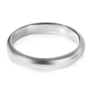 Cartier 1895 Wedding Band in Platinum Tiffany Co Forever Band Ring Size 85 Pt950 Diamond Platinum