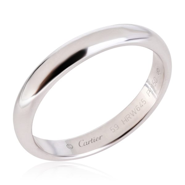 119561 pv Cartier 1895 Wedding Band in Platinum