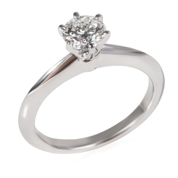 Tiffany Co Diamond Engagement Ring in Platinum F SI1 061 CTW Tiffany Co Diamond Engagement Ring in Platinum F SI1 061 CTW