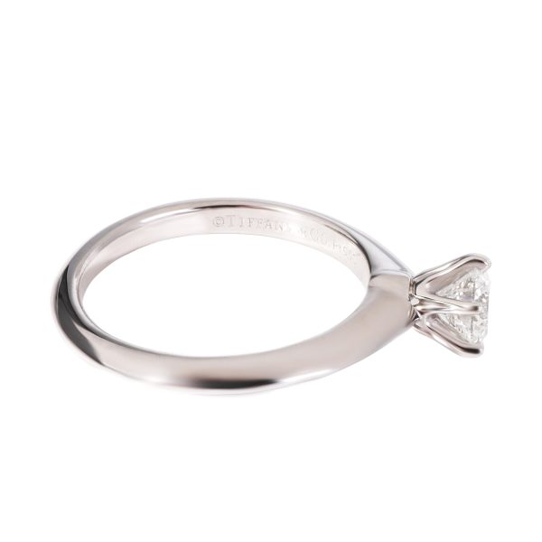 Solitaire Ring Platinum Tiffany Co Diamond Engagement Ring in Platinum F SI1 061 CTW