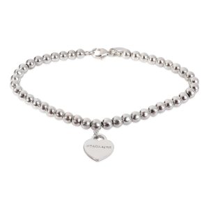 Tiffany Co Return To Tiffany Heart Tag Bead Bracelet in Sterling Silver PRADA handbag black