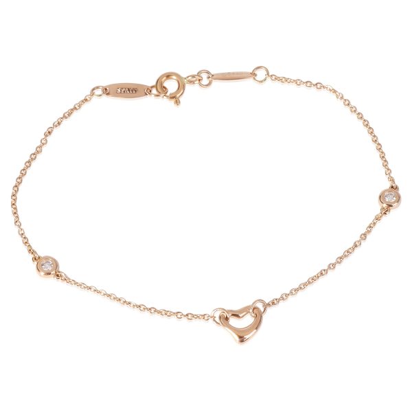 Tiffany Co Elsa Peretti Diamond By The Yard Open Heart Bracelet 006 ctw Tiffany Co Elsa Peretti Diamond By The Yard Open Heart Bracelet 006 ctw