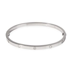 Cartier Love Bracelet in 18k White Gold Small Model Size 17 Fendi Celeria Peekaboo Bicolor BifShort Wallet