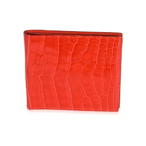 Hermès Geranium Shiny Alligator MC² Copernic Wallet Balenciaga Clutch Bag Black