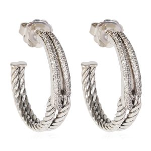 David Yurman Single Loop Labyrinth Diamond Earrings in Sterling Silver 043 CTW Louis Vuitton Gennefeille Shoulder Bag Monogram Canvas