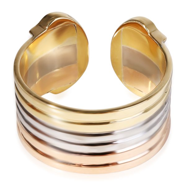 119836 pv Vintage C De Cartier Ring in 18K Three Tone Gold