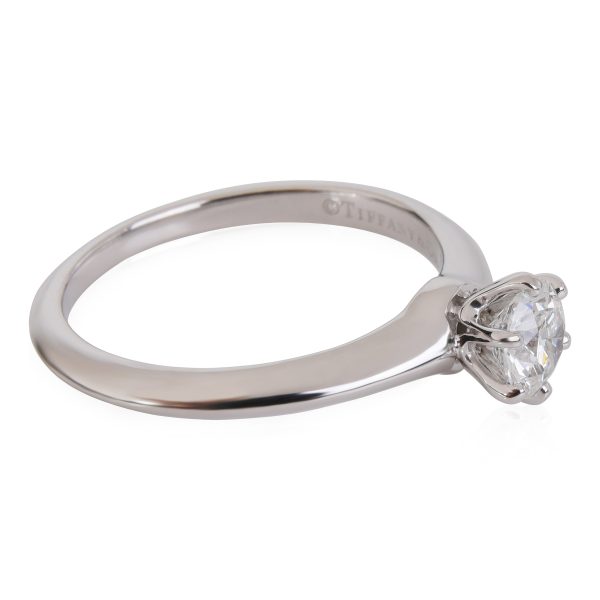 Platinum Solitaire Ring Tiffany Co Diamond Solitaire Engagement Ring in Platinum 061 ct FVS2