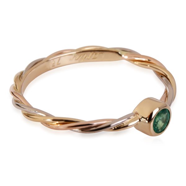 Cartier Cartier Twist Ring With Emerald in 18K Tri Color Gold