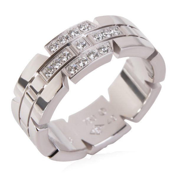 Ring White Gold Cartier Tank Francaise Diamond Ring in 18k White Gold 011 CTW