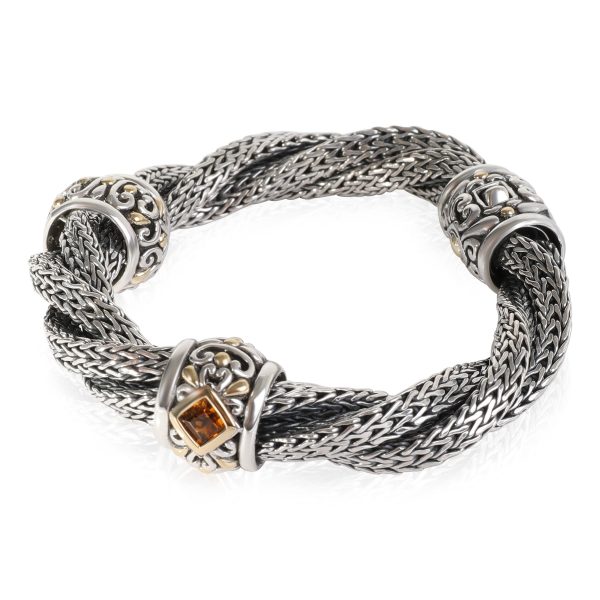 120297 sv John Hardy Citrine Bracelet in 18k Yellow Gold Sterling Silver