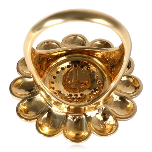 Rings Takashi Murakami Sunflower Ring in 18K Yellow Gold 027 CTW