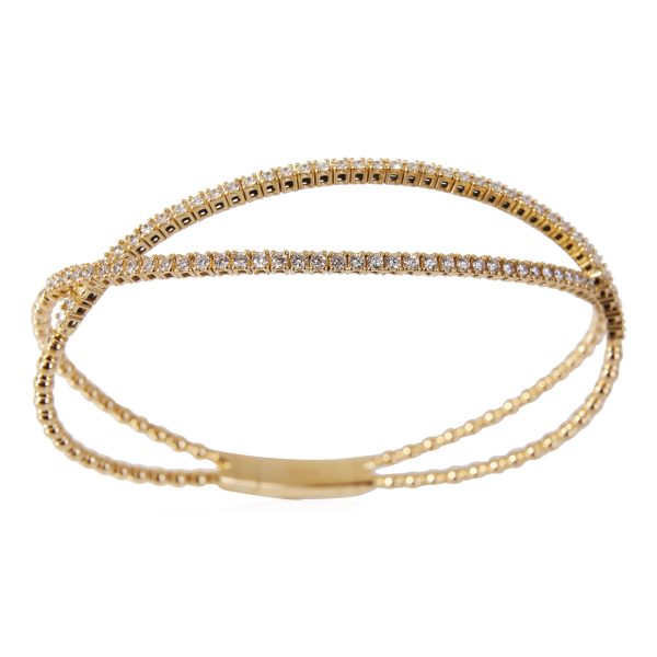 120807 bv 99355021 5004 4dfe b1bc 4327dd992a3e Flexible X Diamond Bangle in 18k Yellow Gold 110 CTW