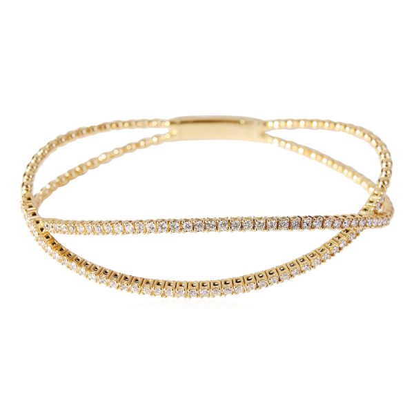 Flexible X Diamond Bangle in 18k Yellow Gold 110 CTW Flexible X Diamond Bangle in 18k Yellow Gold 110 CTW