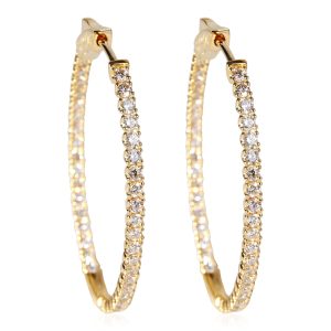 Diamond Oval Hoop Earring in 18k Yellow Gold 192 CTW Louis Vuitton Anton Messenger PM Shoulder Bag Taiga Ardoise