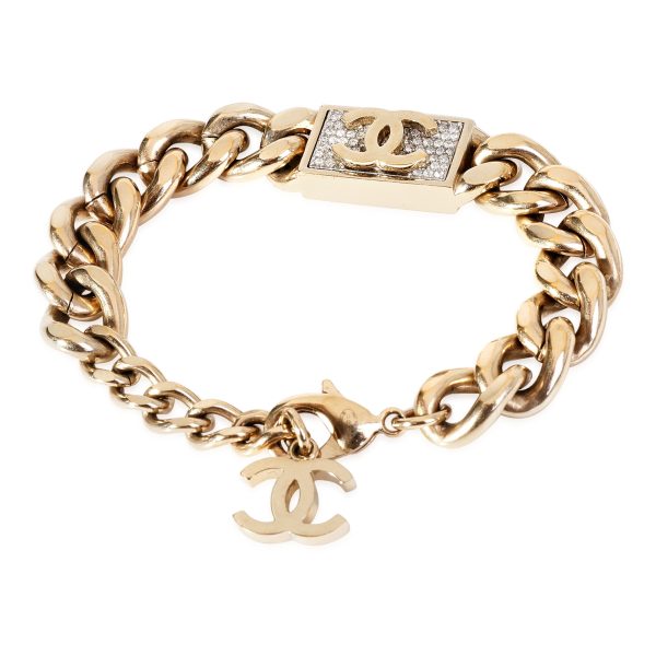 120850 sv 4e0ac281 38b5 47de 8fd4 ee23d095a84e Chanel CC Strass Curb Link Bracelet