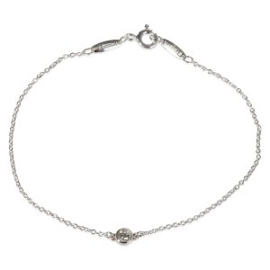 Tiffany Co Elsa Peretti Diamond Bracelet in Sterling Silver 005 CTW Louis Vuitton Monogram Canvas Deauville