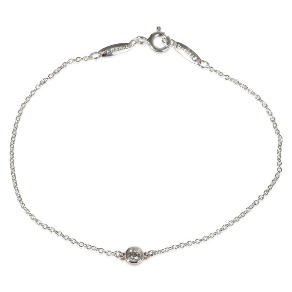 Tiffany Co Elsa Peretti Diamond Bracelet in Sterling Silver 005 CTW Tiffany Co Elsa Peretti Diamond Bracelet in Sterling Silver 005 CTW