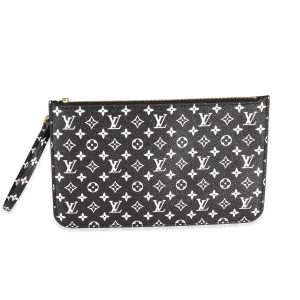 Louis Vuitton Black White Monogram Canvas Neverfull Pochette Louis Vuitton On The Go Empreinte Tote Bag Brown