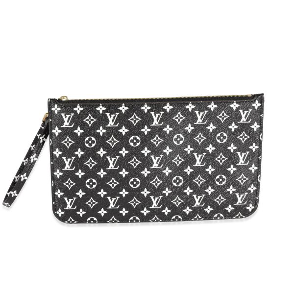 Louis Vuitton Black White Monogram Canvas Neverfull Pochette Louis Vuitton Black White Monogram Canvas Neverfull Pochette