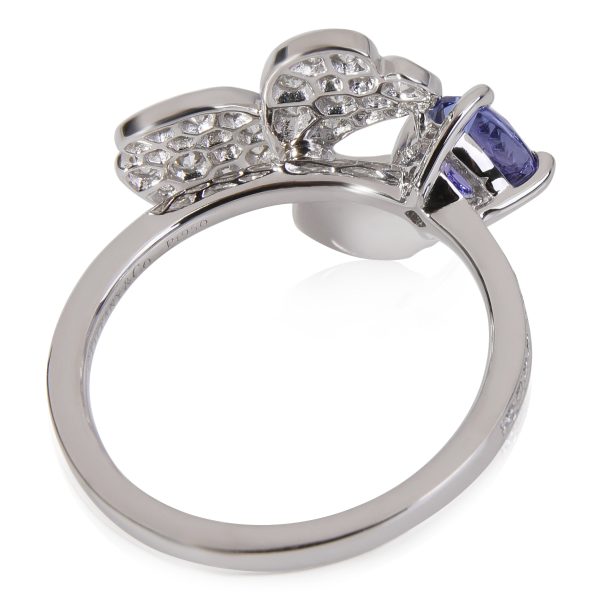 121174 pv Tiffany Co Paper Flowers Tanzanite Diamond Ring in Platinum