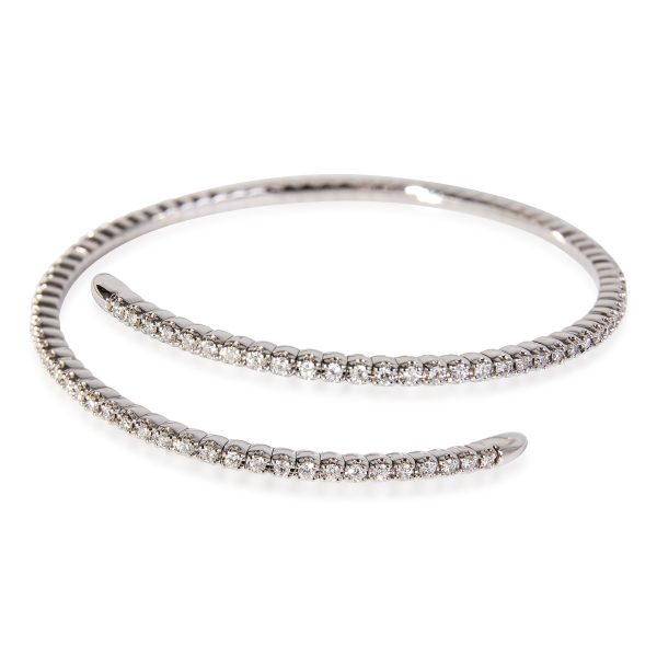 Flexible Diamond Bangle in 18k White Gold 150 Ctw Flexible Diamond Bangle in 18k White Gold 150 Ctw