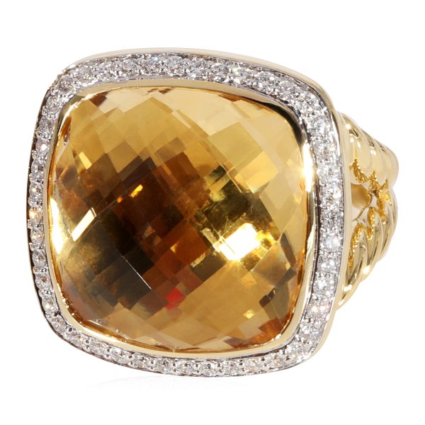 Rings David Yurman Albion Citrine Diamond Ring in 18k Yellow Gold 031 CTW