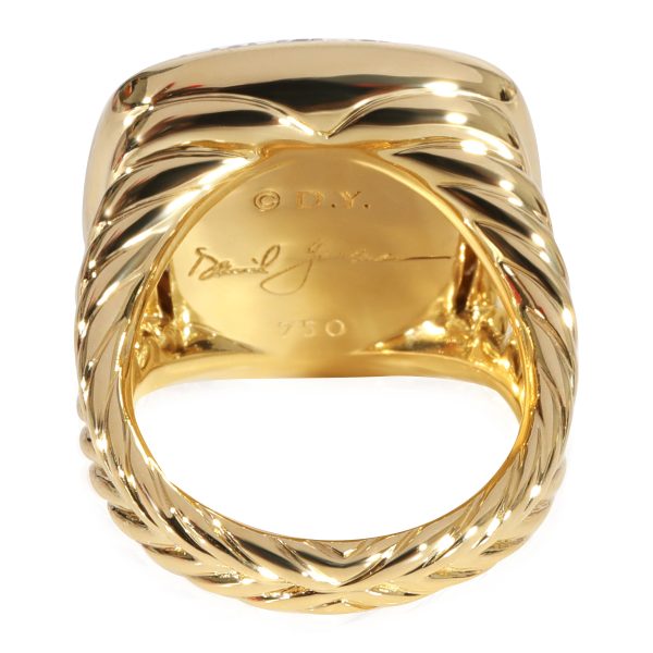 Yellow Gold Fashion Ring David Yurman Albion Citrine Diamond Ring in 18k Yellow Gold 031 CTW