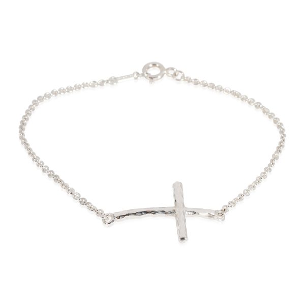 Tiffany Co Paloma Picasso Hammered Cross Bracelet in Sterling Silver Tiffany Co Paloma Picasso Hammered Cross Bracelet in Sterling Silver