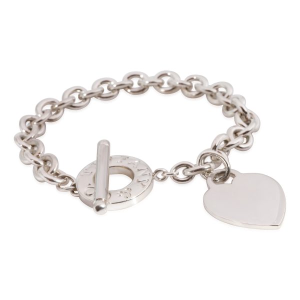 Tiffany Co Heart Tag Bracelet With Toggle Clasp in Sterling Silver Tiffany Co Heart Tag Bracelet With Toggle Clasp in Sterling Silver