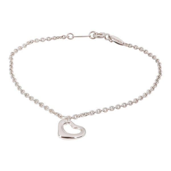 Tiffany Co Elsa Peretti 11mm Open Heart Bracelet in Sterling Silver Tiffany Co Elsa Peretti 11mm Open Heart Bracelet in Sterling Silver