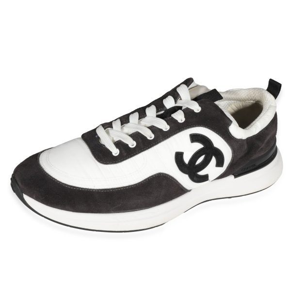 121436 sv Chanel Chanel Suede Calfskin Sneaker Dark Grey 45 EUR