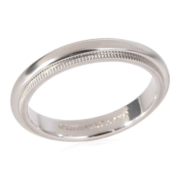 Rings Tiffany Co Classic Milgrain Band in Platinum