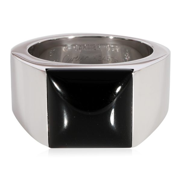 Rings Cartier Tank Onyx Ring in 18k White Gold