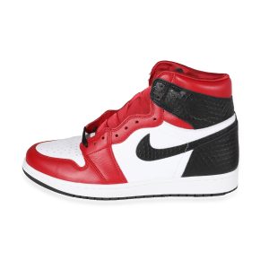 Wmns Air Jordan 1 Retro High OG Satin Red Prada Handbag Leather Gray