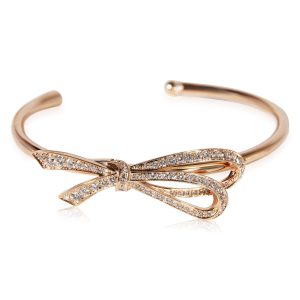 Tiffany Co Diamond Bow Cuff in 18k Rose Gold 082 CTW Louis Vuitton Bel Air Monogram 2WAY Bag