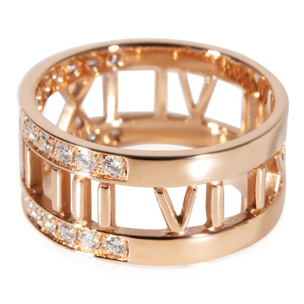 Rose Gold Band Tiffany Co Atlas Diamond Band in 18k Rose Gold 052 CTW