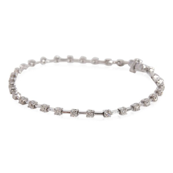 121706 pv Diamond Tennis Bracelet in 18k White Gold 152 CTW