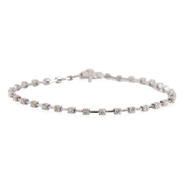 121706 sv Diamond Tennis Bracelet in 18k White Gold 152 CTW