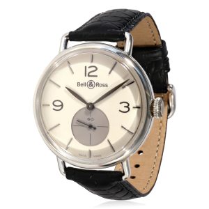 Bell Ross WW1 Argentium BRWW1 70 AG Mens Watch in 925 Sterling Silver Salvatore Ferragamo Gancini Canvas Leather Shoulder Bag Multicolor