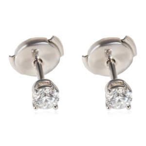 Tiffany Co Diamond Stud Earring in Platinum E SI1 042 CTW Cart