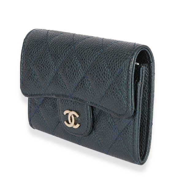 122049 sv 5459bc4e cb0c 429c b88c a92c6b2cb209 Chanel Blue Quilted Caviar Flap Card Holder Wallet