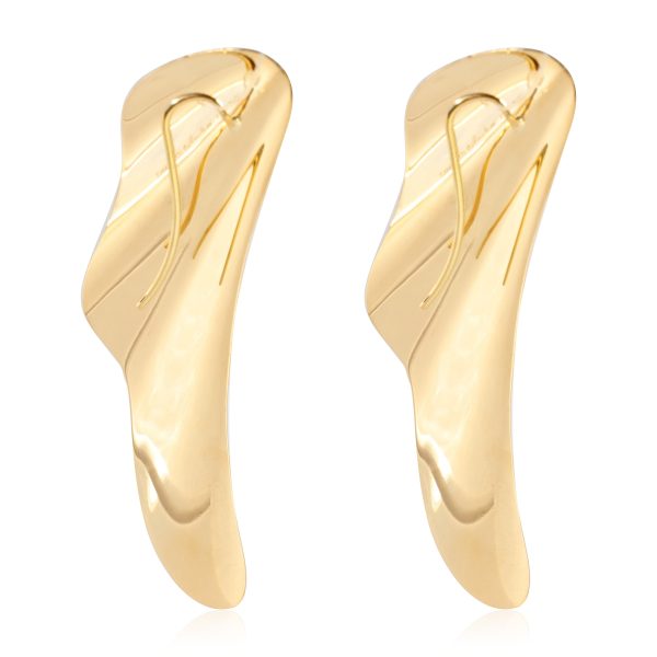 122251 sv Tiffany Co Elsa Peretti High Tide Earrings in 18k Yellow Gold