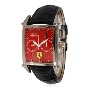 Girard Perregaux Scuderia Ferrari 2599 Mens Watch in 18kt White Gold Louis Vuitton NeoNoe Damier Azur Shoulder Bag