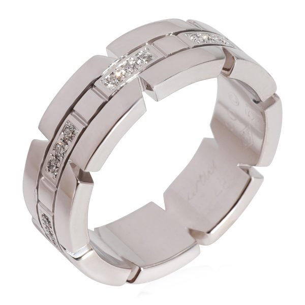 Ring White Gold Cartier Tank Francaise Diamond Ring in 18k White Gold 017 CTW