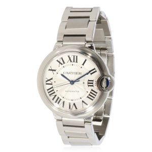 Cartier Ballon Bleu W6920046 Unisex Watch in Stainless Steel Balenciaga Clutch Bag Leather Black Navy