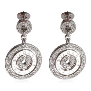 BVLGARI Astrale Cerchi Drop Diamond Earrings in 18k White Gold 1 38 CTW Louis Vuitton Zippy Wallet Round Long Brown